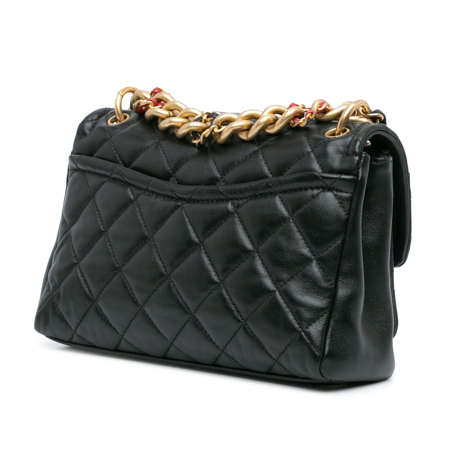 Chanel CC Quilted Lambskin Chain Link Flap (SHG-qYR8vM)