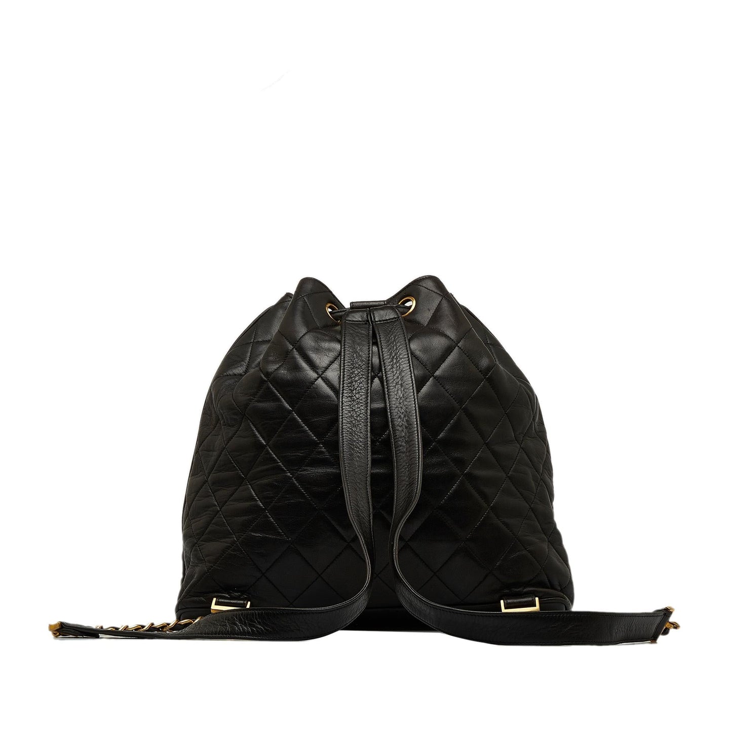 Chanel CC Quilted Lambskin Drawstring Backpack