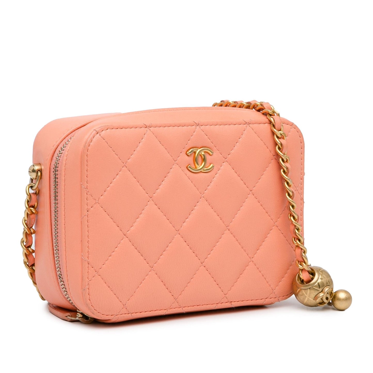 Chanel CC Quilted Lambskin Pearl Crush Camera Bag (SHG-DwY2S3)