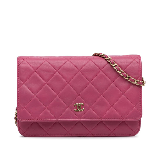 Chanel CC Quilted Lambskin Wallet On Chain (SHG-KBJ7Tg)