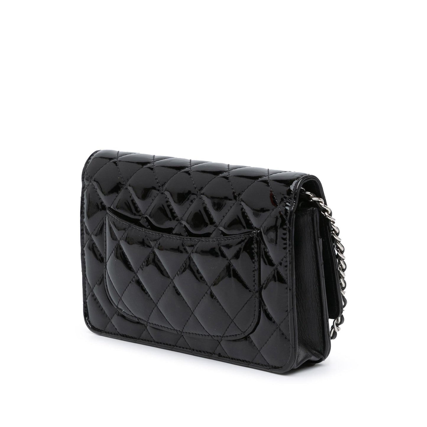 Chanel CC Quilted Patent Wallet On Chain (SHG-8sYTvO)