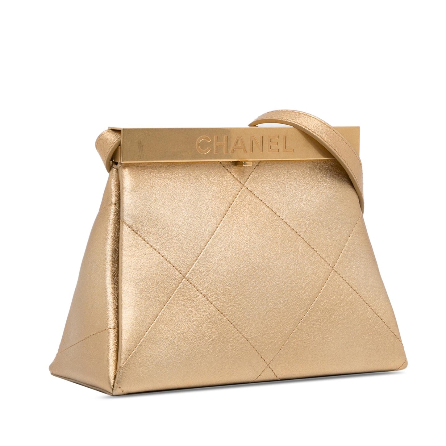 Chanel Calfskin Kiss Lock Frame Bag (SHG-h2SEo7)