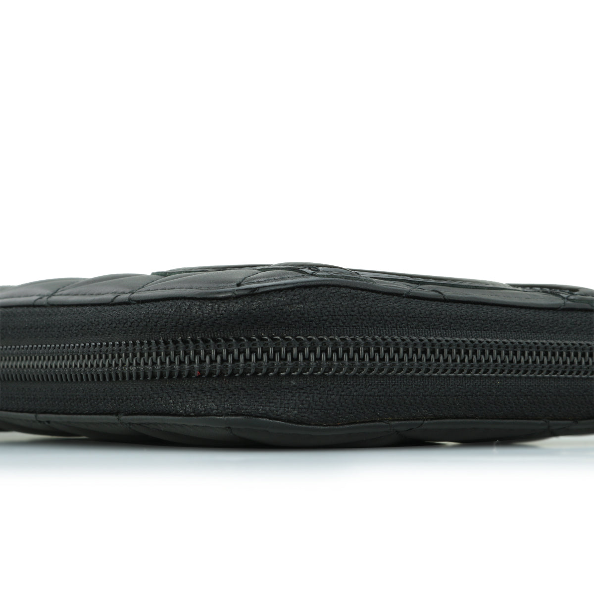 Chanel Quilted Cambon Long Zipped Wallet Black Calfskin Silver Hardware 2012