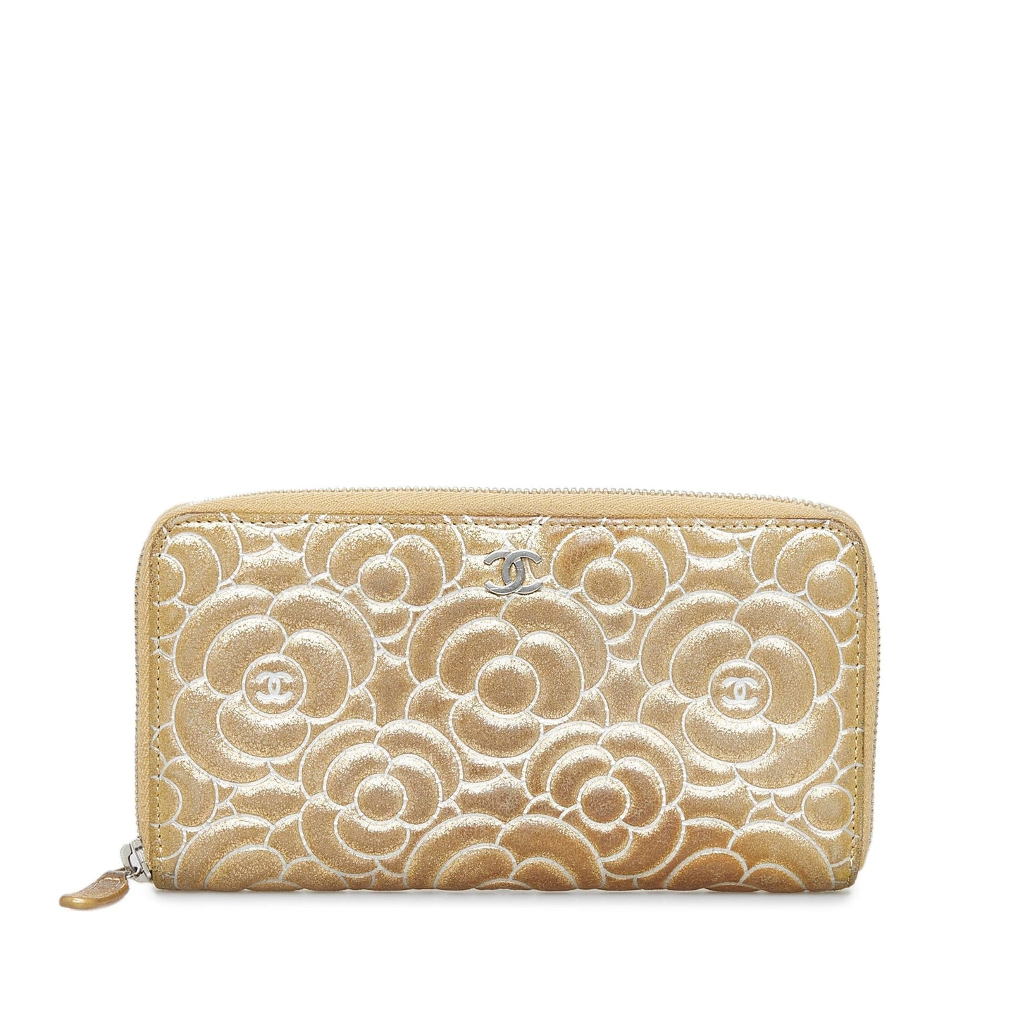 Chanel Camellia Zip Around Wallet (SHG-S4iHUM)