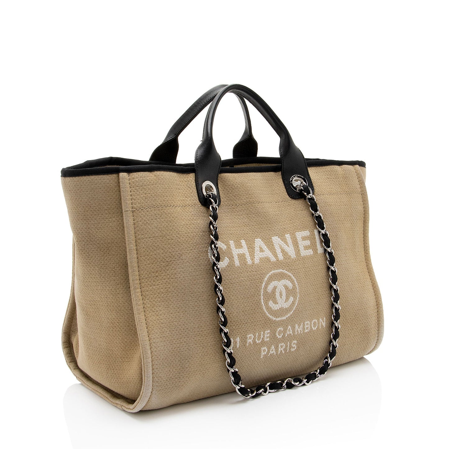 Chanel Canvas Deauville Medium Tote (SHF-SYyjAd)