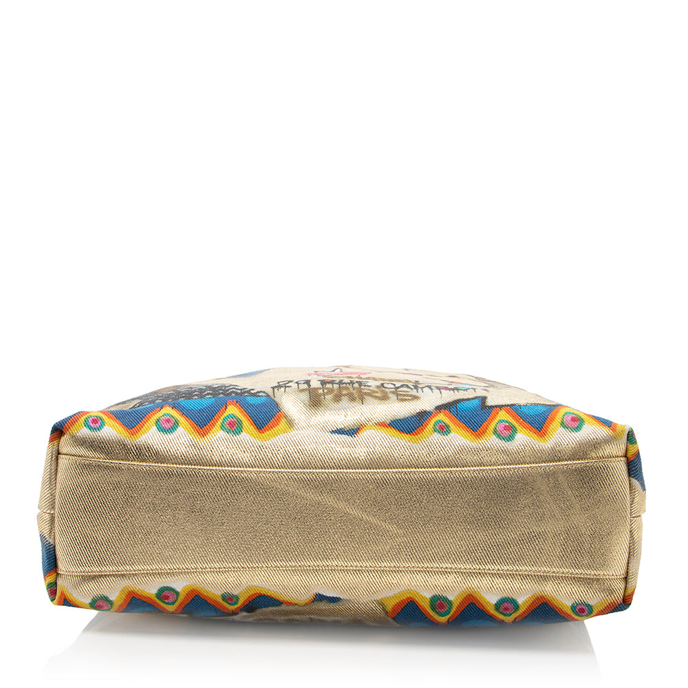 Chanel Canvas Graffiti Paris-New York Street Spirit Maxi Shopping Tote (SHF-18612)