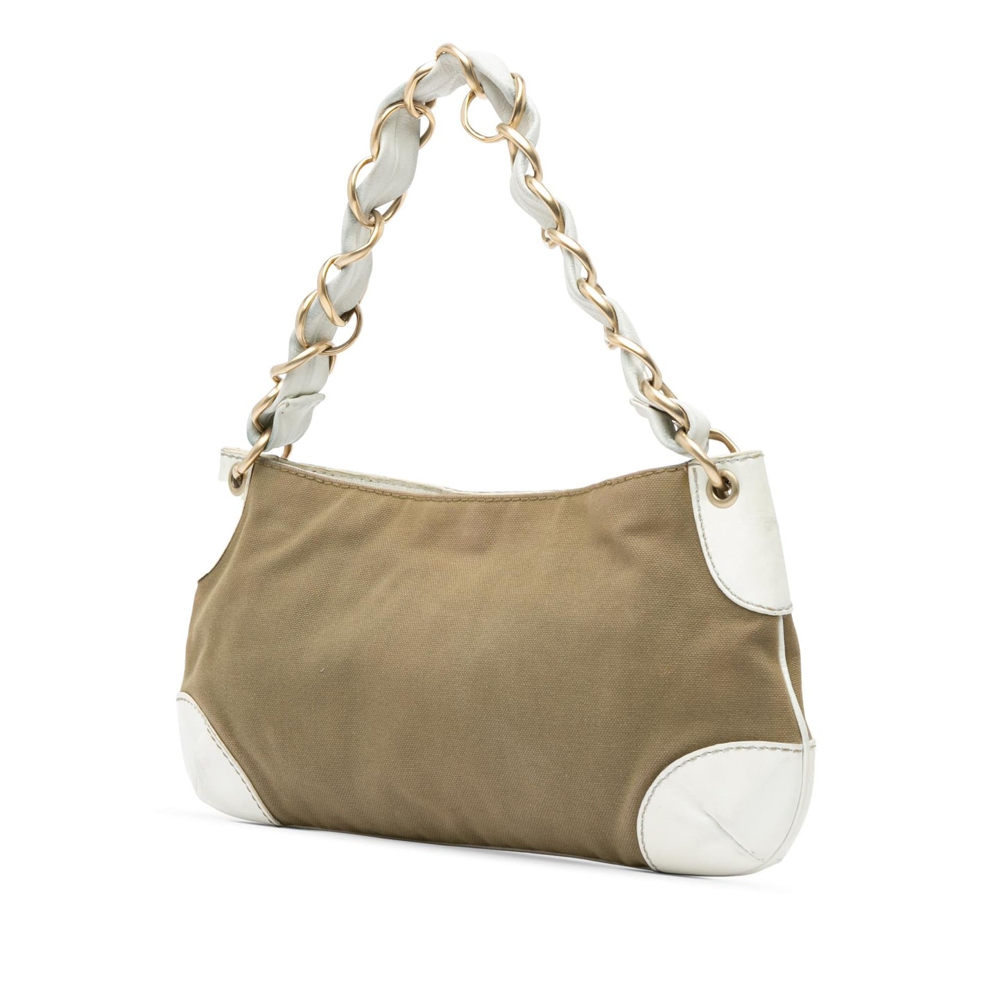 Chanel Canvas Olsen Shoulder Bag (SHG-PeoYK5)