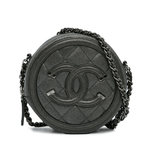 Chanel Caviar CC Filigree Crossbody Bag (SHG-RBldmt)