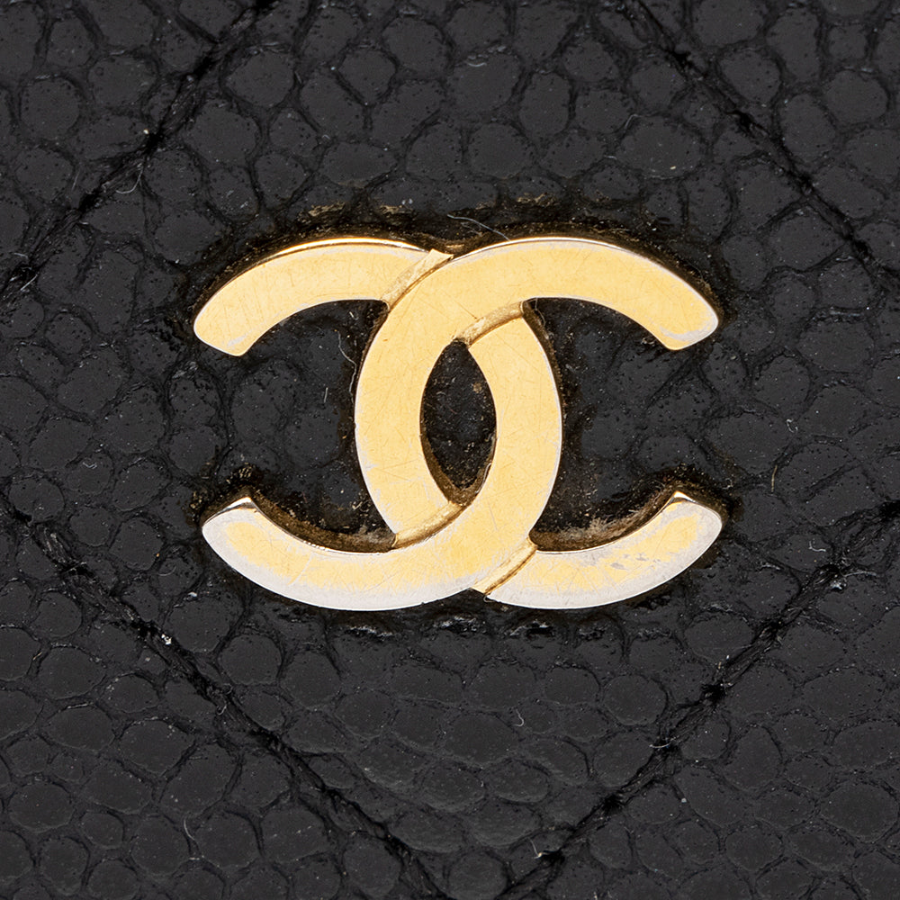 Chanel Caviar Leather CC Zip Around Wallet - FINAL SALE (SHF-20037)