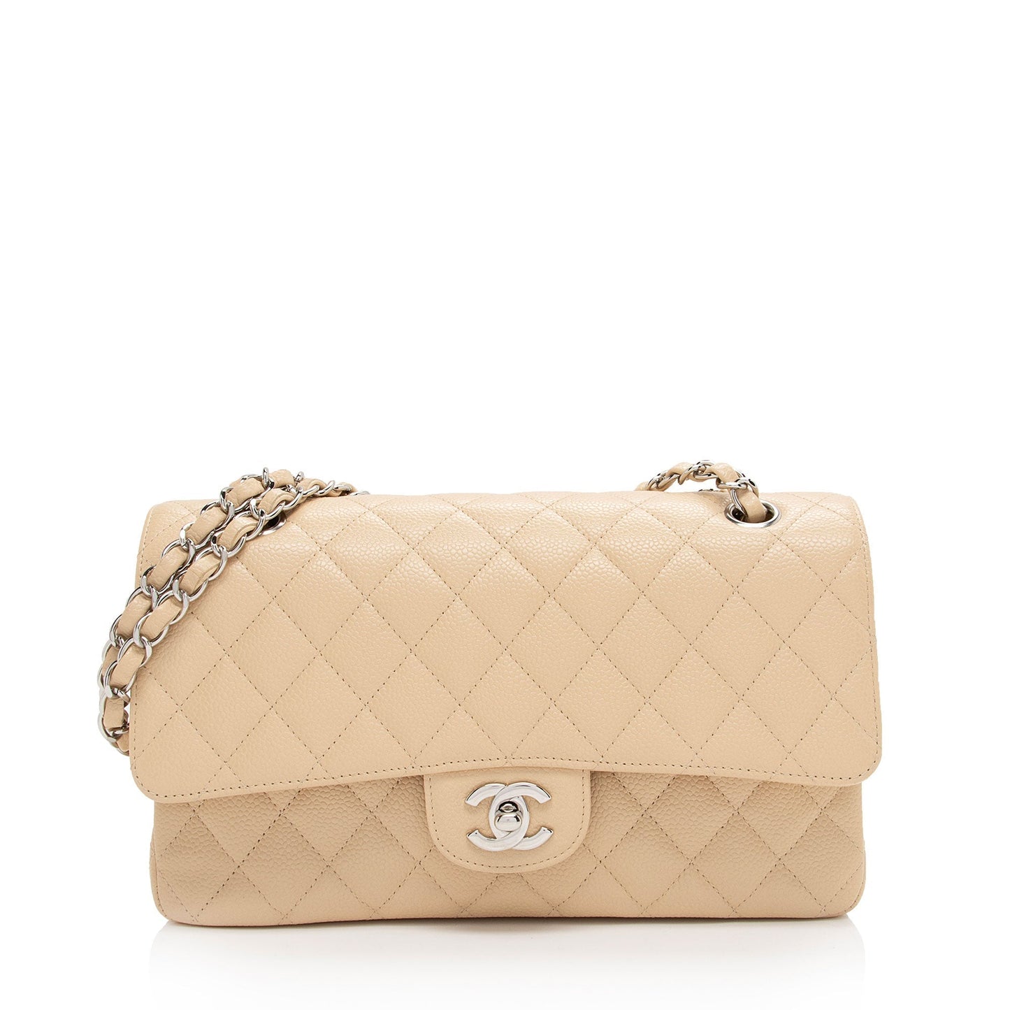 Chanel Caviar Leather Classic Medium Double Flap Bag