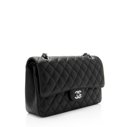 Chanel Caviar Leather Classic Medium Double Flap Bag