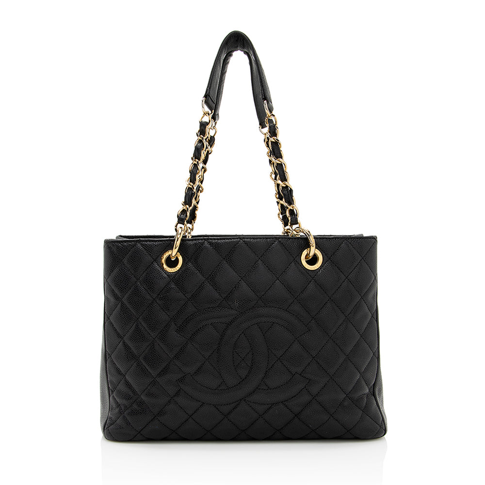 Chanel Caviar Leather Grand Shopping Tote (SHF-21624)