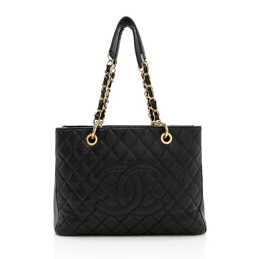 Chanel Caviar Leather Grand Shopping Tote (SHF-21624)