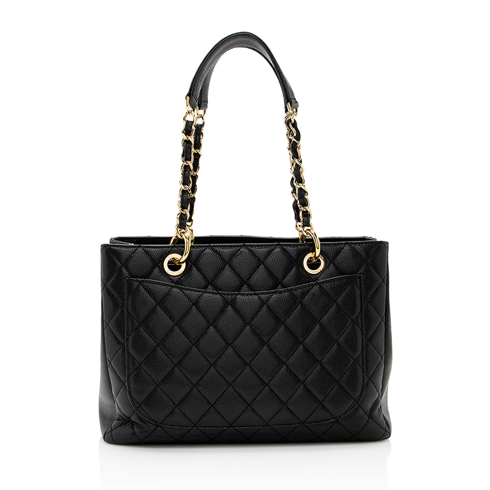 Chanel Caviar Leather Grand Shopping Tote (SHF-21628)