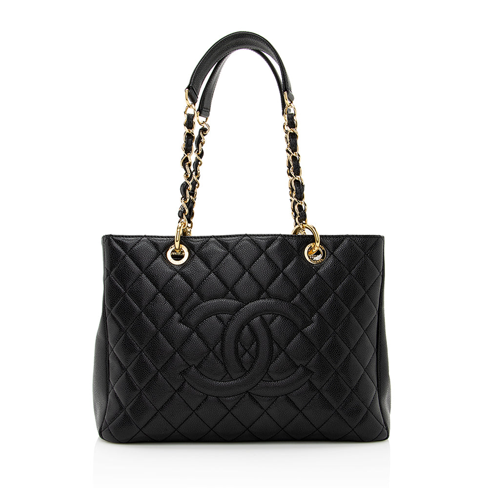 Chanel Caviar Leather Grand Shopping Tote (SHF-21628)