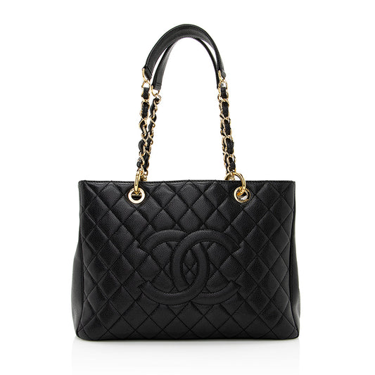 Chanel Caviar Leather Grand Shopping Tote (SHF-21628)