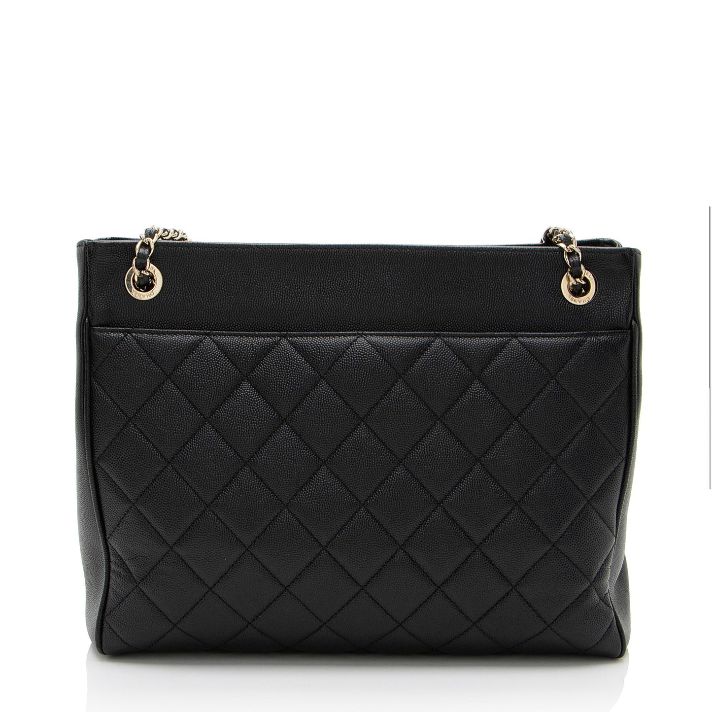 Chanel Caviar Leather In Out Flap Shopping Tote (SHF-PabvUh)
