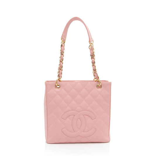 Chanel Caviar Leather Petite Shopping Tote (SHF-ChQICD)