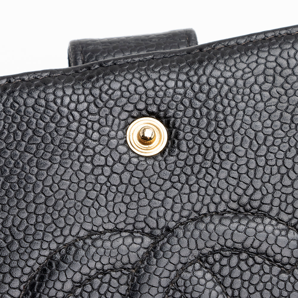 Chanel Caviar Leather Timeless French Purse Wallet (SHF-19020)