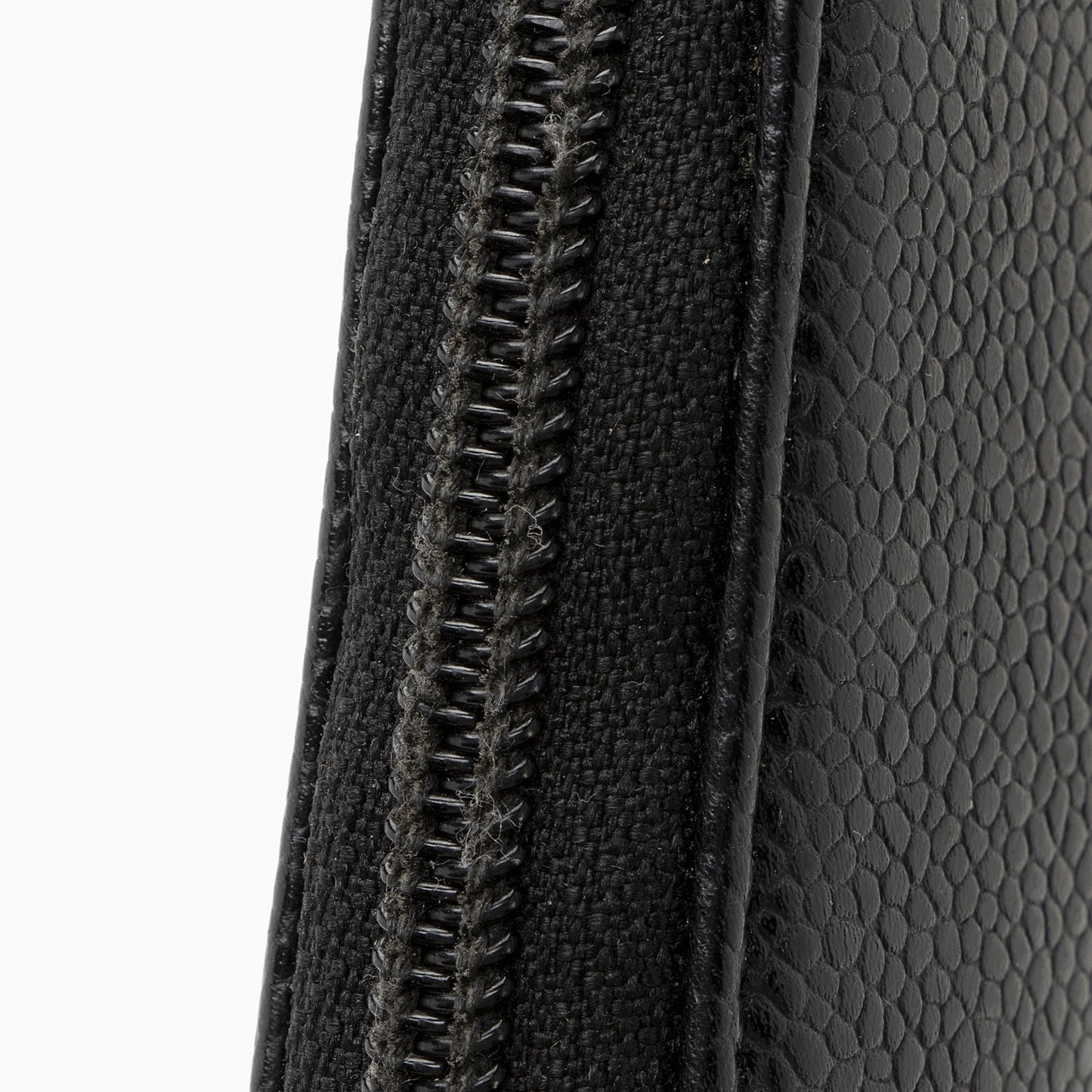 Chanel Caviar Leather Timeless Zip Around Wallet (SHF-22219)