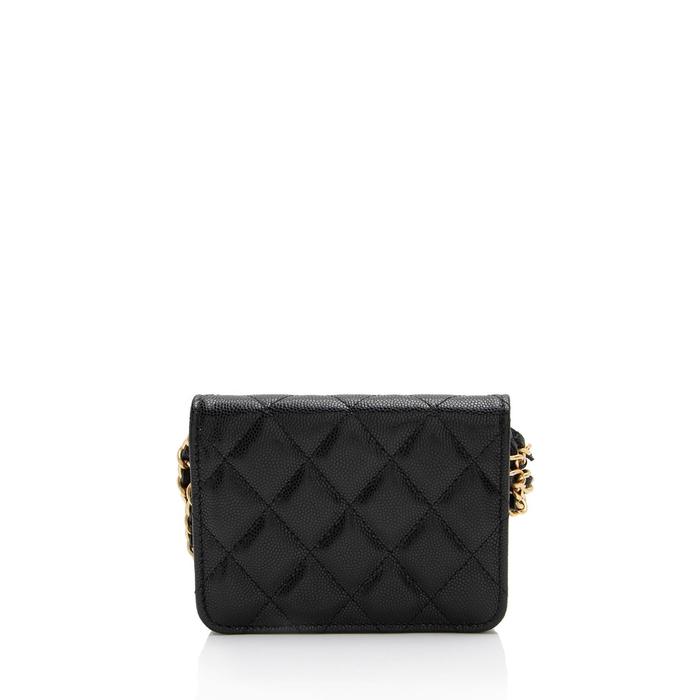 Chanel Caviar Leather Twist You Buttons Chain Belt Bag (SHF-6GNxkq)