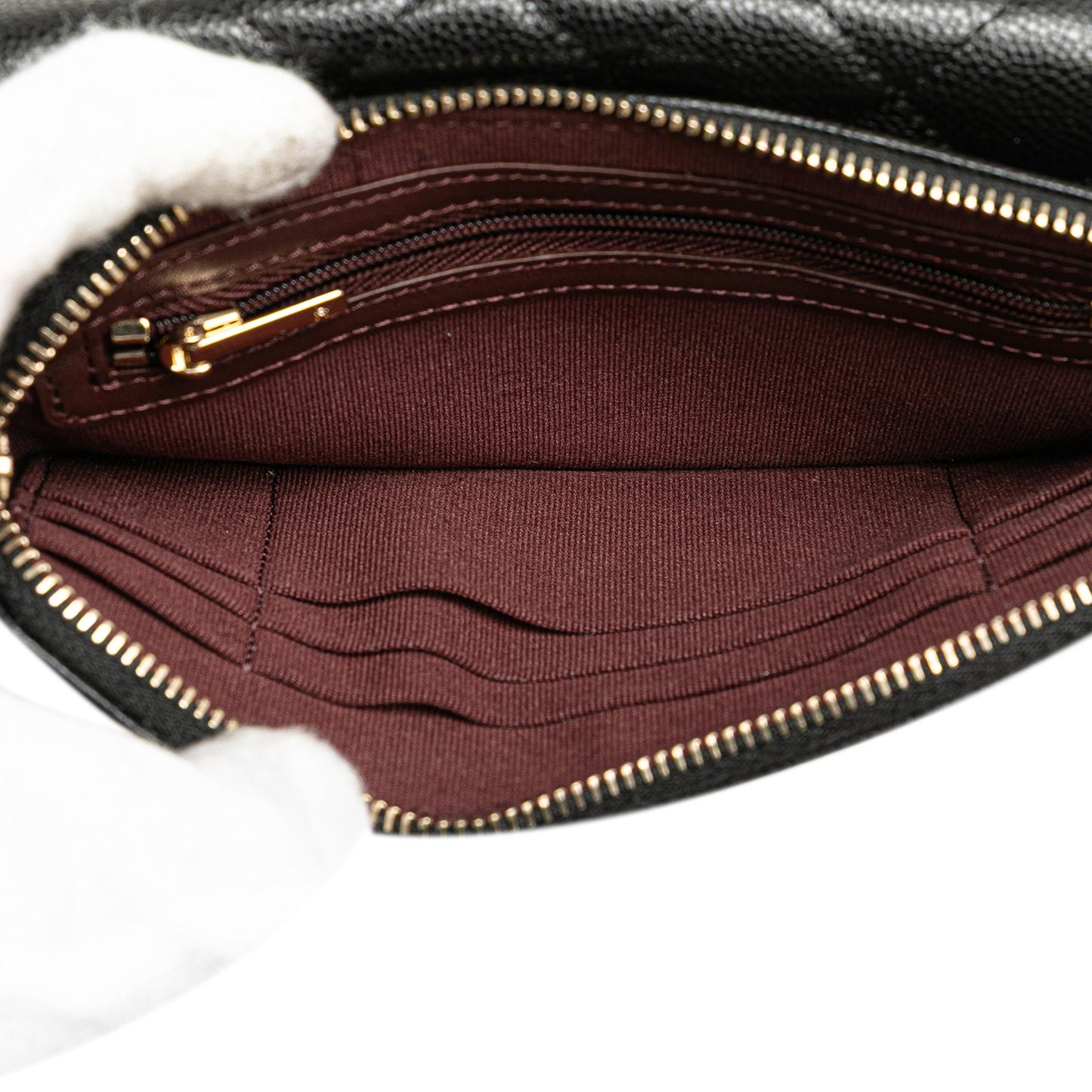 Chanel Caviar Quilted Phone Holder Wallet on Chain