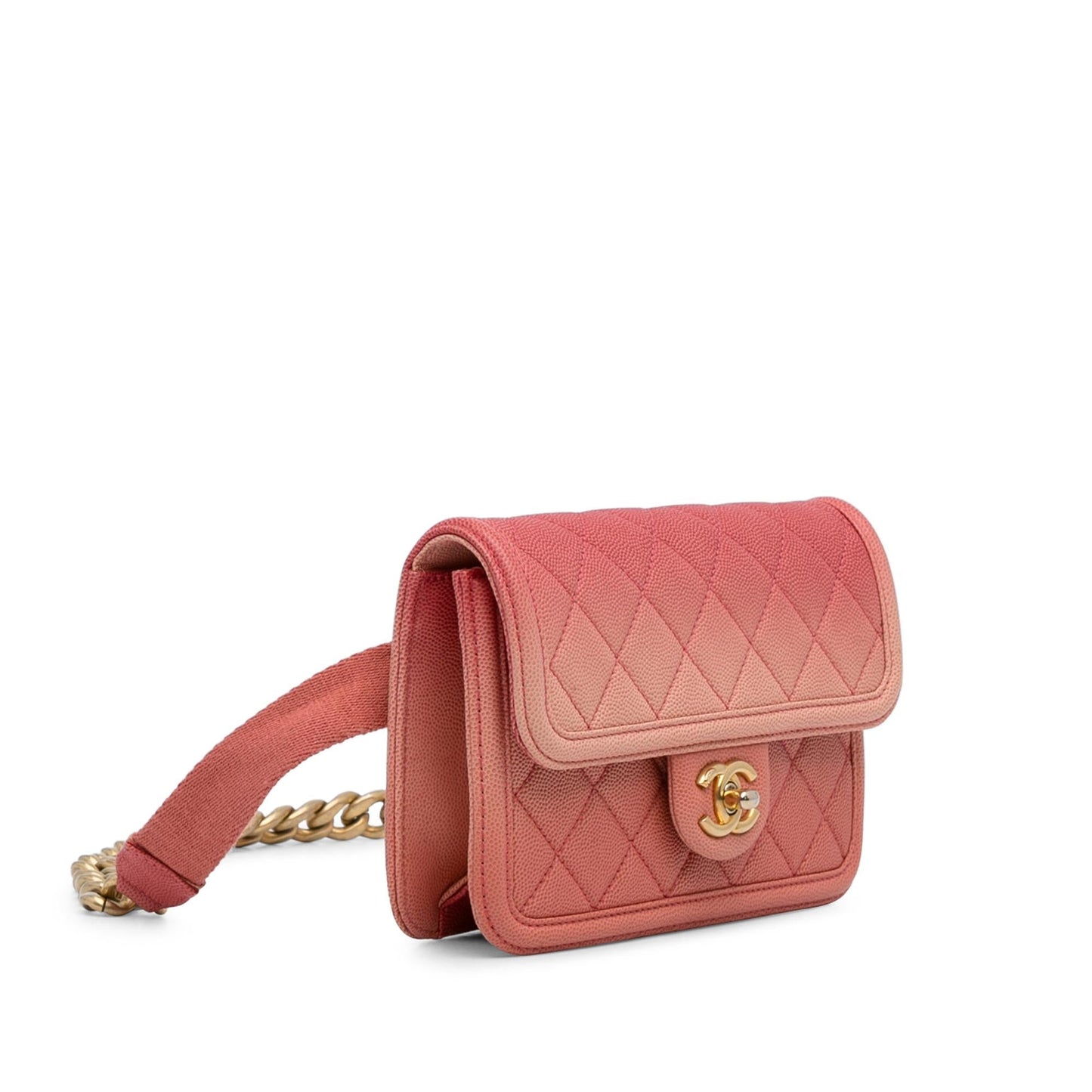 Chanel Caviar Sunset On The Sea Flap Belt Bag (SHG-GTOZZm)