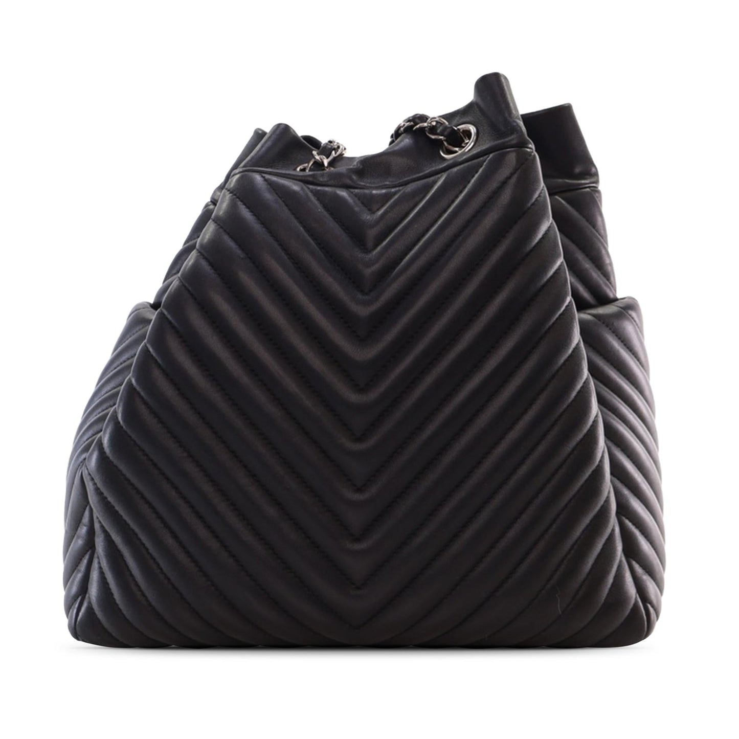 Chanel Chevron Calfskin Urban Spirit Bucket Bag (SHG-1h2tvq)
