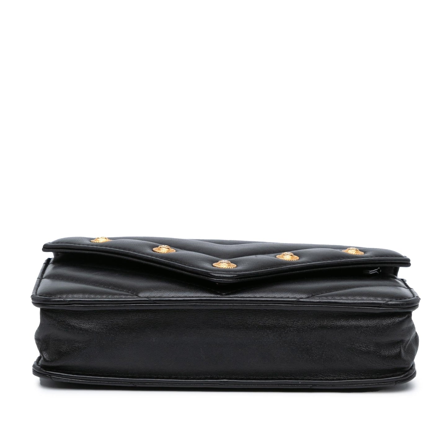 Chanel Chevron Lambskin Button Wallet On Chain (SHG-pnpkKQ)