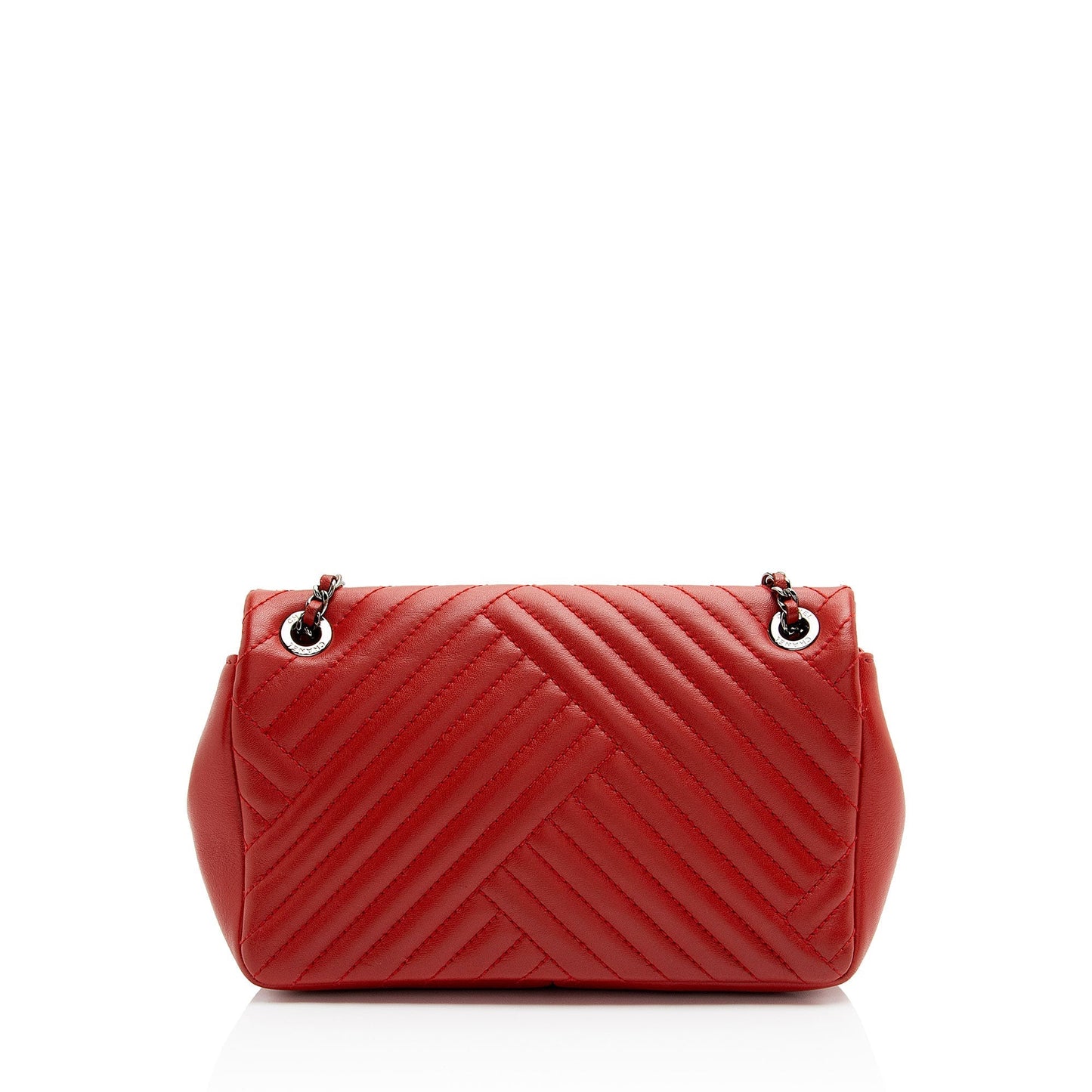 Chanel Chevron Lambskin Classic Small Single Flap Bag (SHF-jIdKDa)