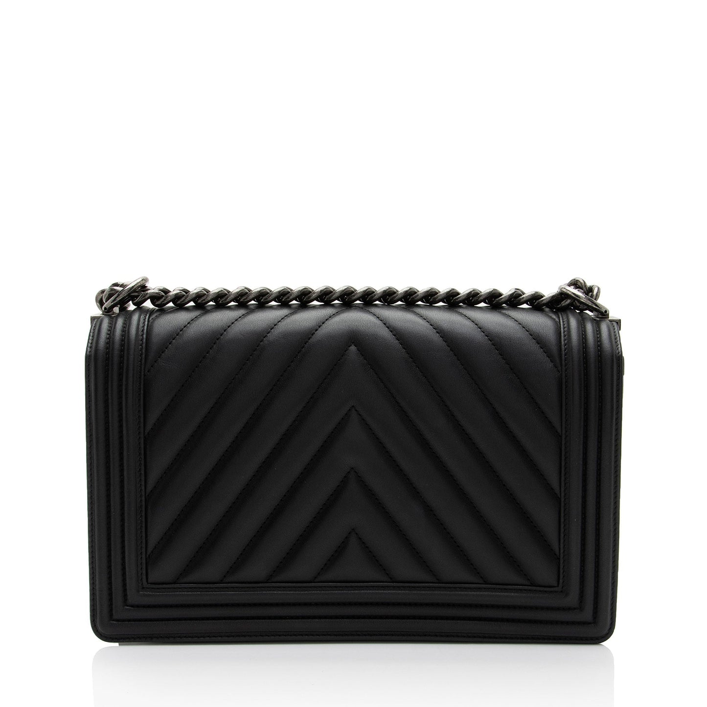 Chanel Chevron Lambskin New Medium Boy Bag (SHF-UdQJ6A)