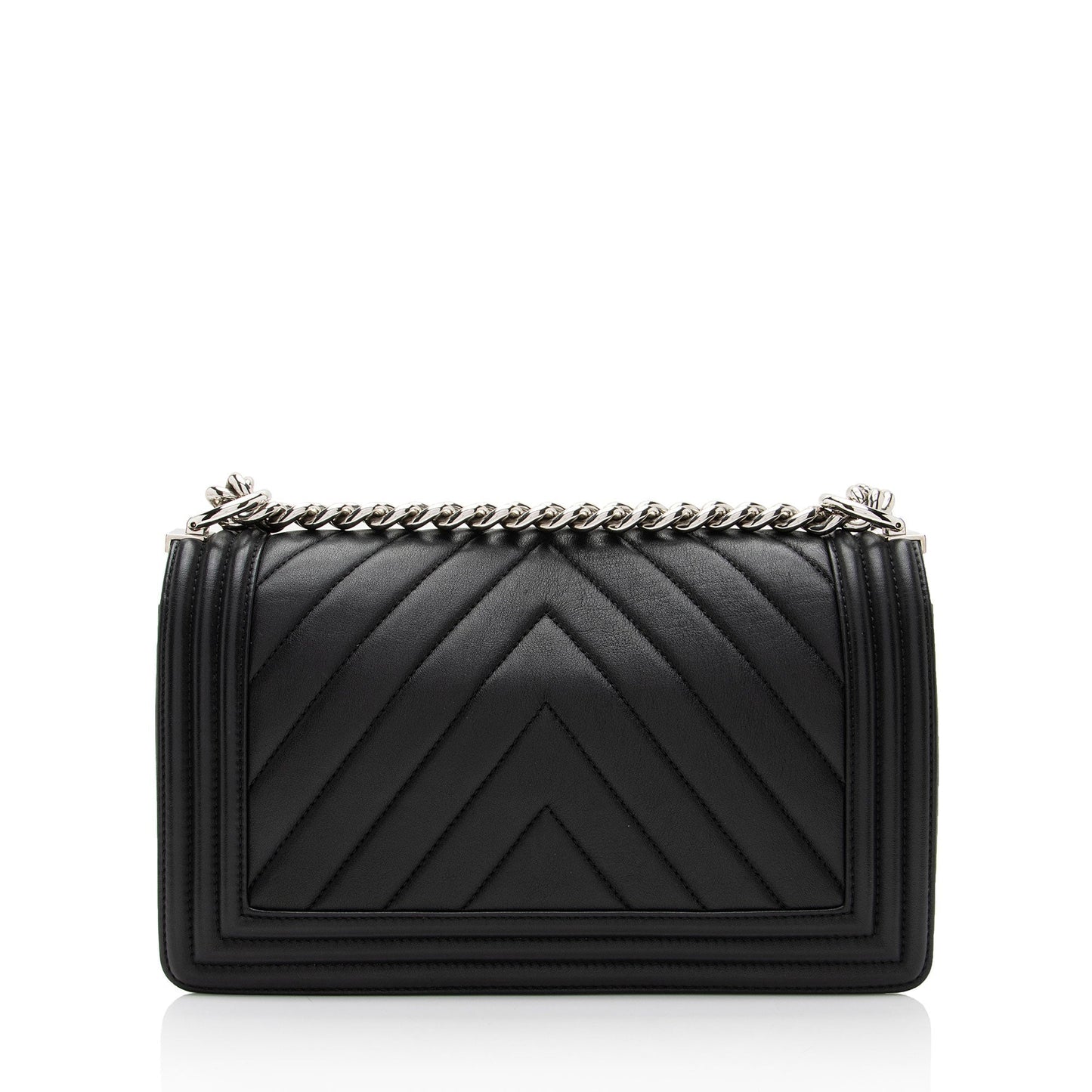 Chanel Chevron Lambskin Old Medium Boy Bag (SHF-OmJ6kv)
