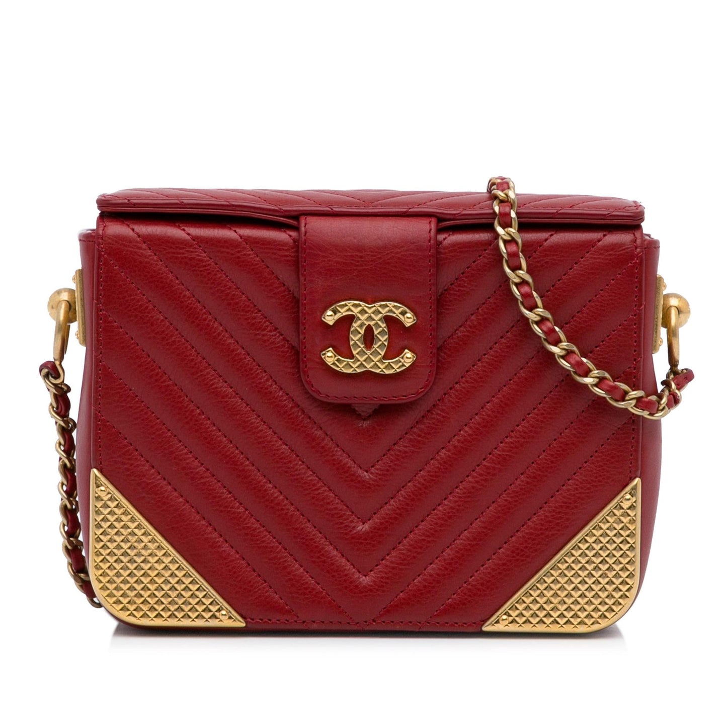 Chanel Chevron Rock The Corner Minaudiere Bag