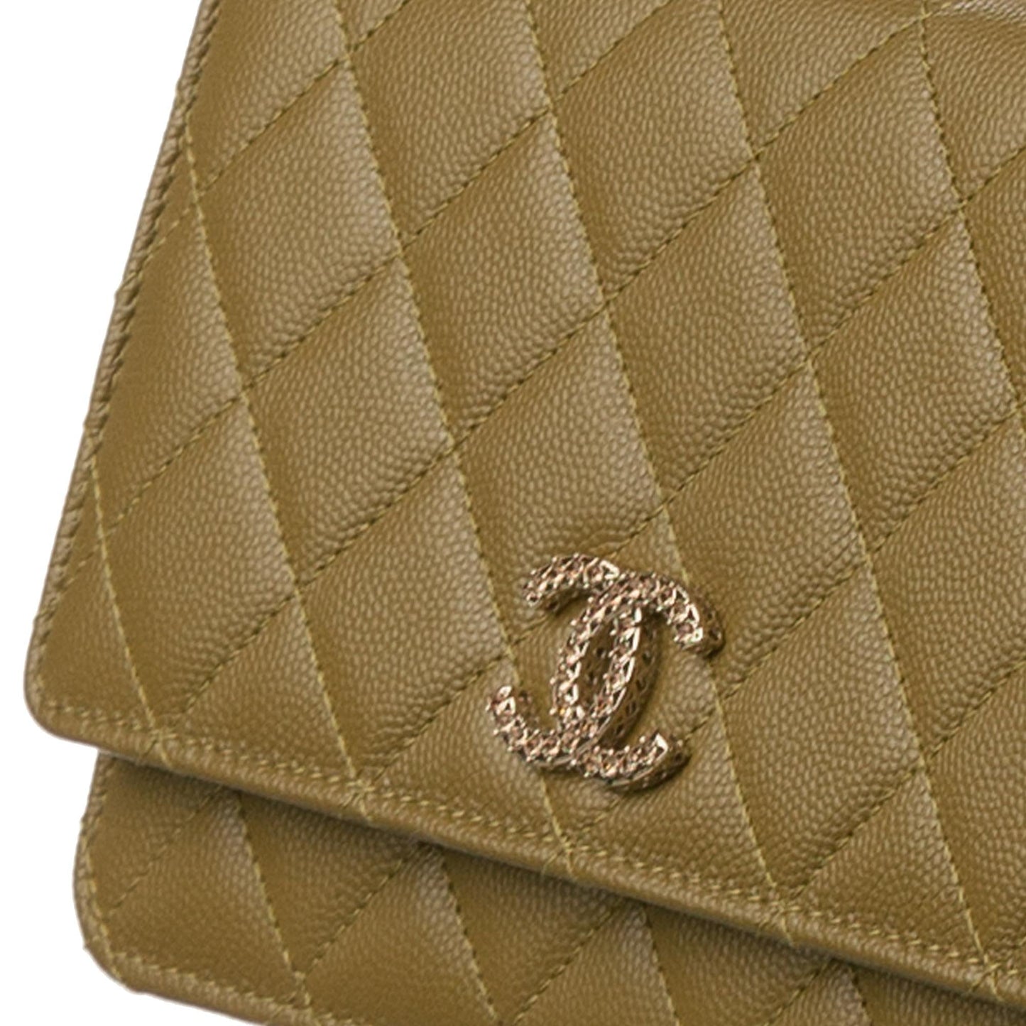 Chanel Classic Caviar Crystal Wallet on Chain (SHG-10U9T9)