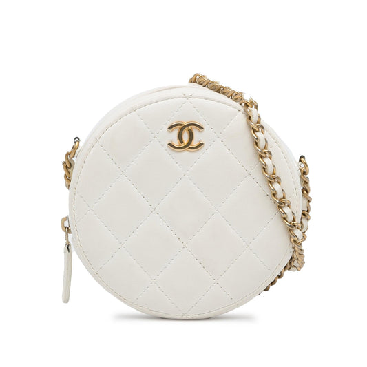 Chanel Classic Lambskin Round Crossbody (SHG-JyweQg)