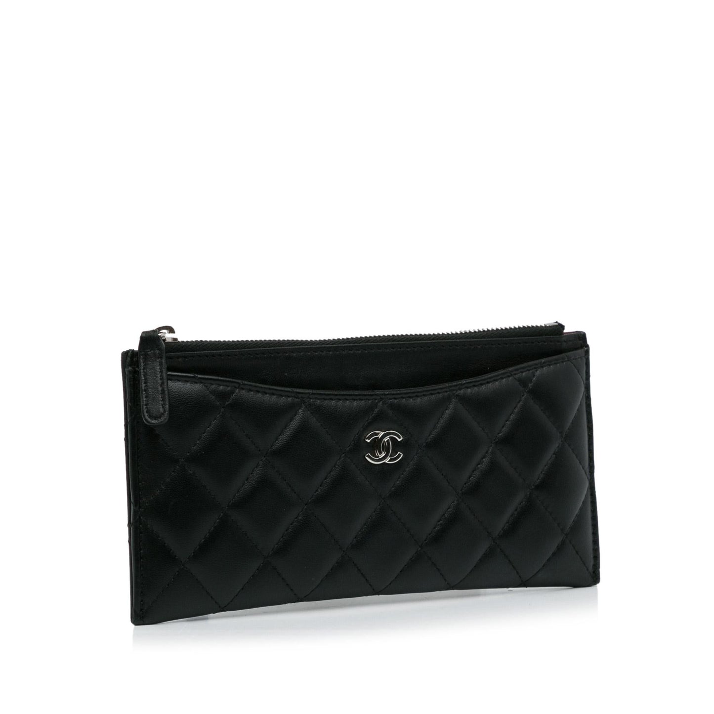 Chanel Classic Quilted Lambskin Zip Wallet (SHG-J6cOXw)