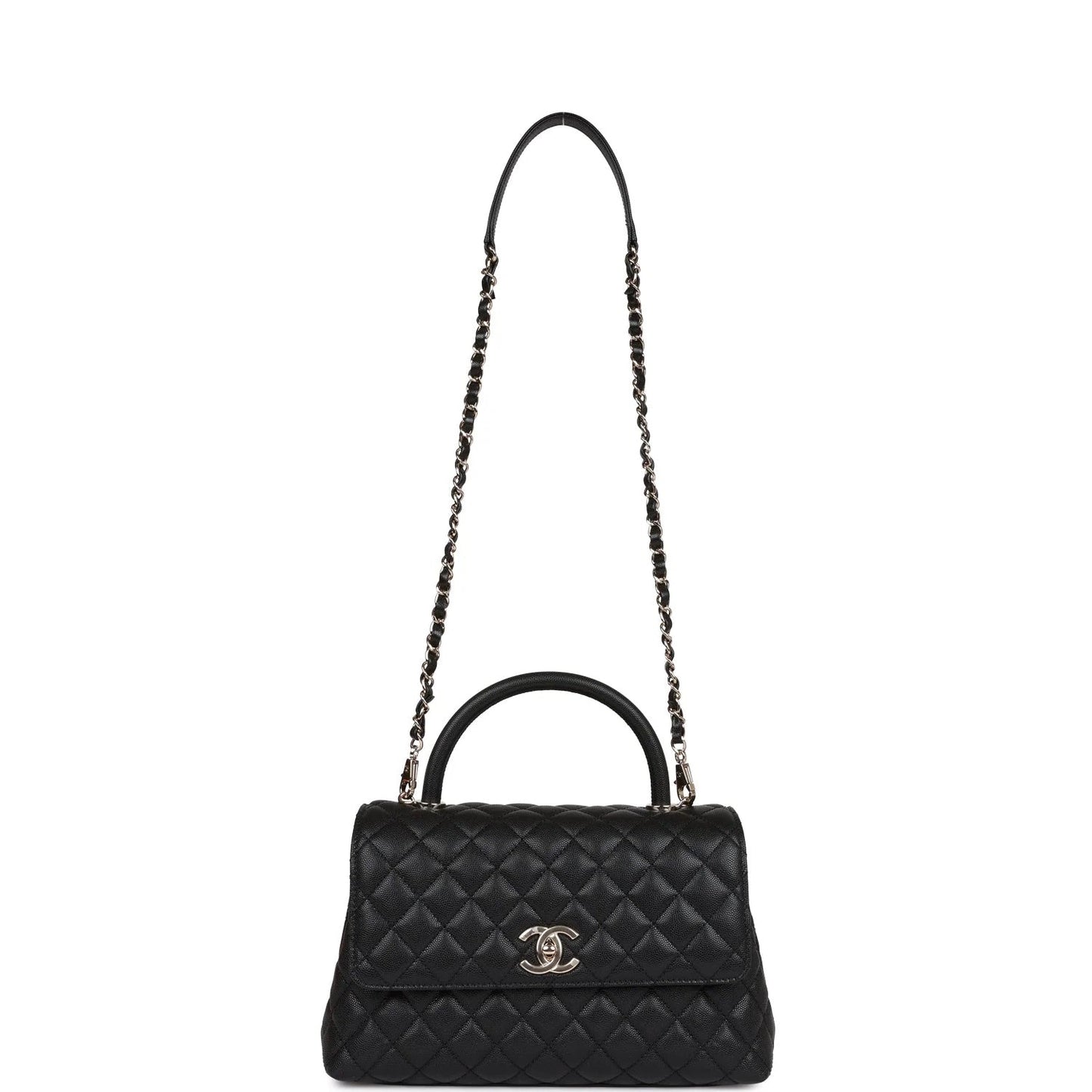 CHANEL CAVIAR QUILTED COCO HANDLE 21P MEDIUM SHOULDER BAG