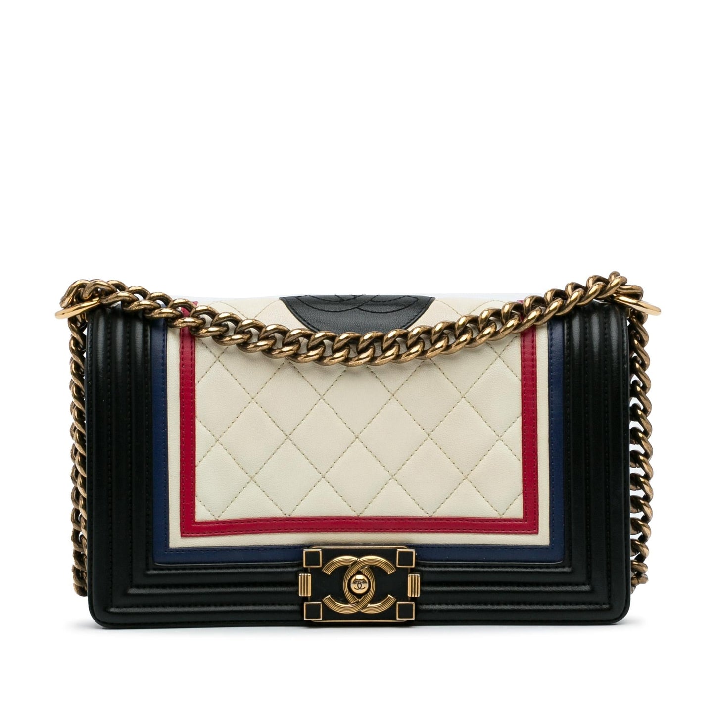 Chanel Crest-Embellished Medium Boy Bag (SHG-a81tPI)