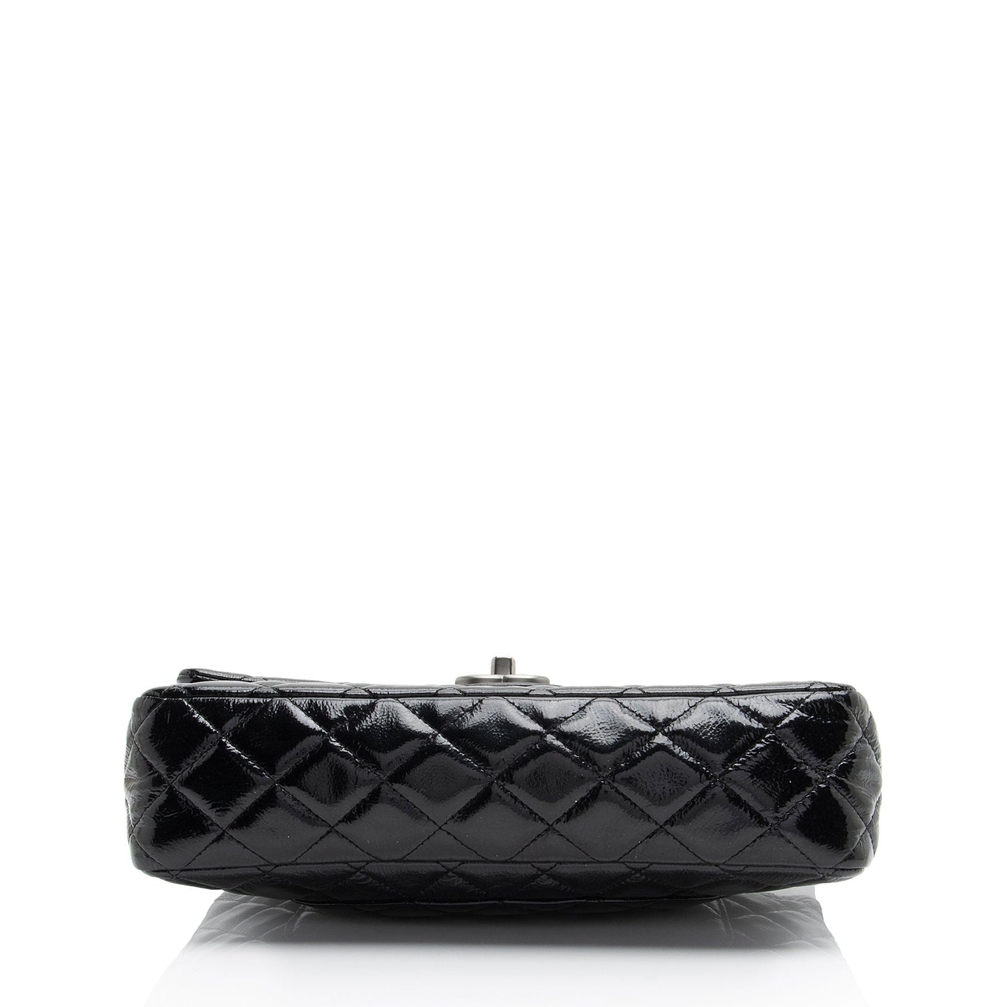 Chanel Crumpled Patent Leather Classic Medium Double Flap Bag (SHF-Bt2Jh2)