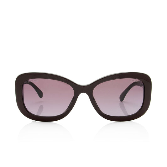 Chanel Crystal CC Rectangular Sunglasses (SHF-1worz1)