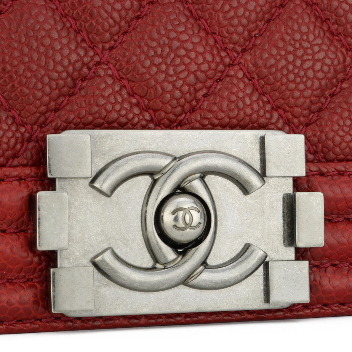 Top Quality Chanel New Medium Boy Dark Red Caviar Ruthenium Hardware 2014