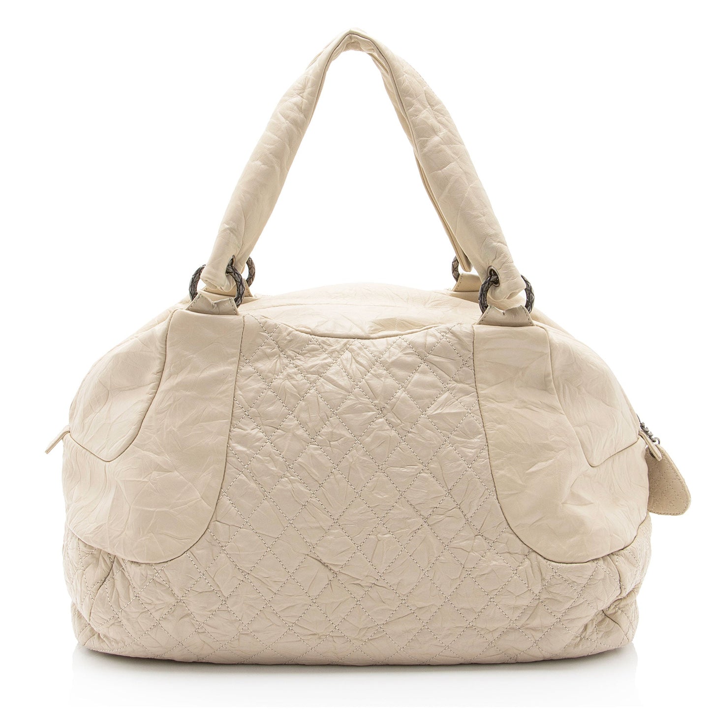 Chanel Distressed Lambskin Coco Rider Large Bowler Bag