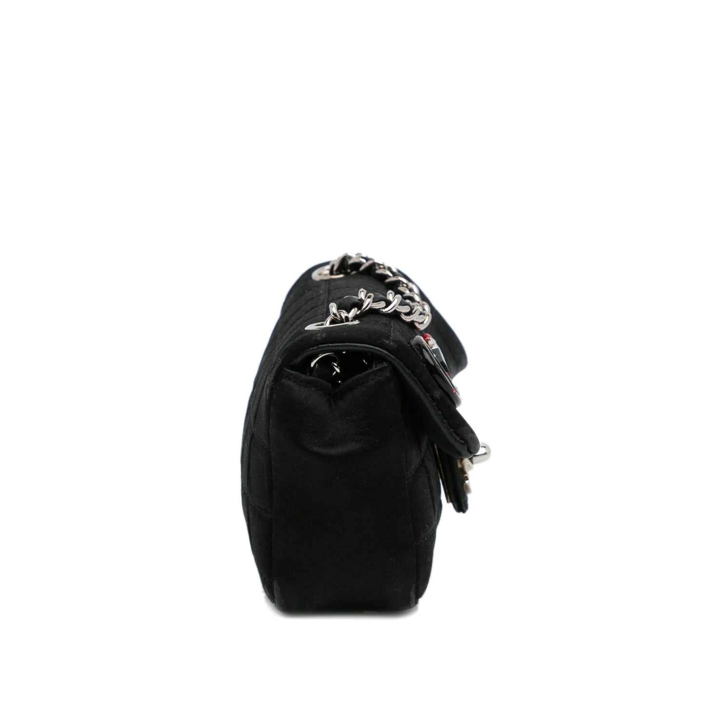 Chanel Extra Mini Satin Choco Bar Charms Flap Bag (SHG-6SxIdS)