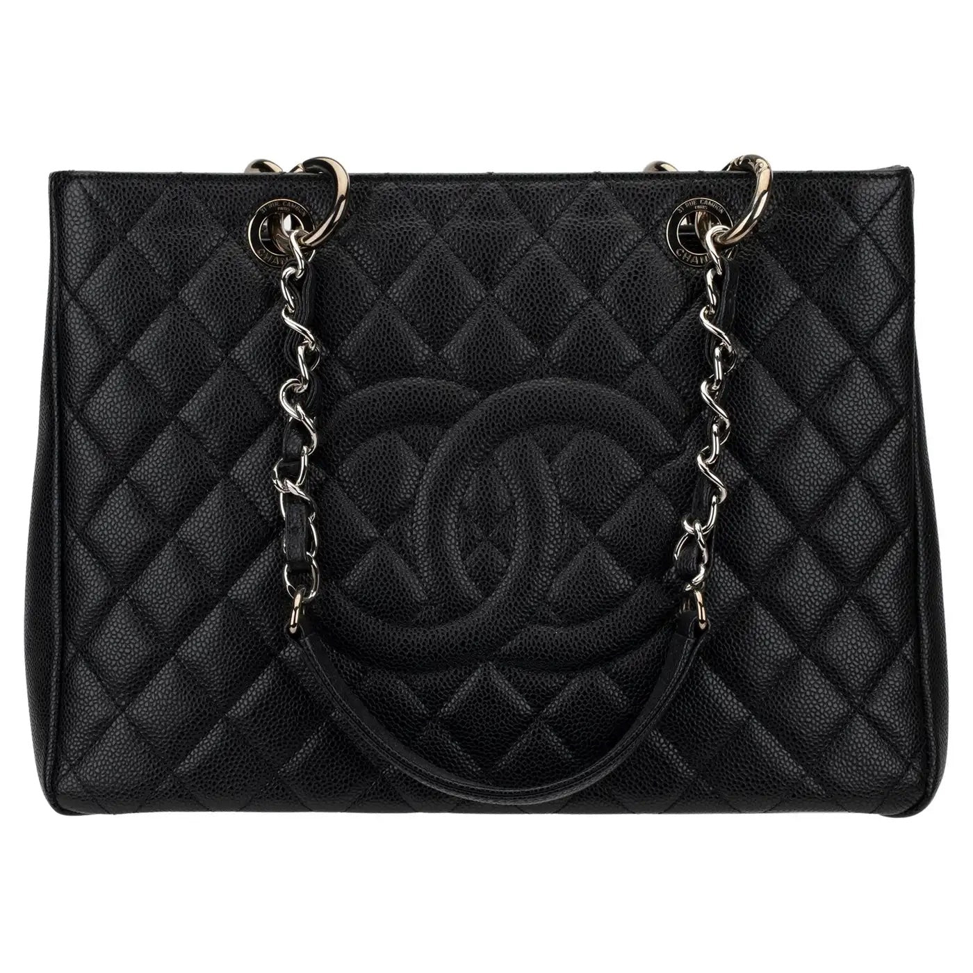 CHANEL CAVIAR QUILTED LEATHER GST TOTE BAG