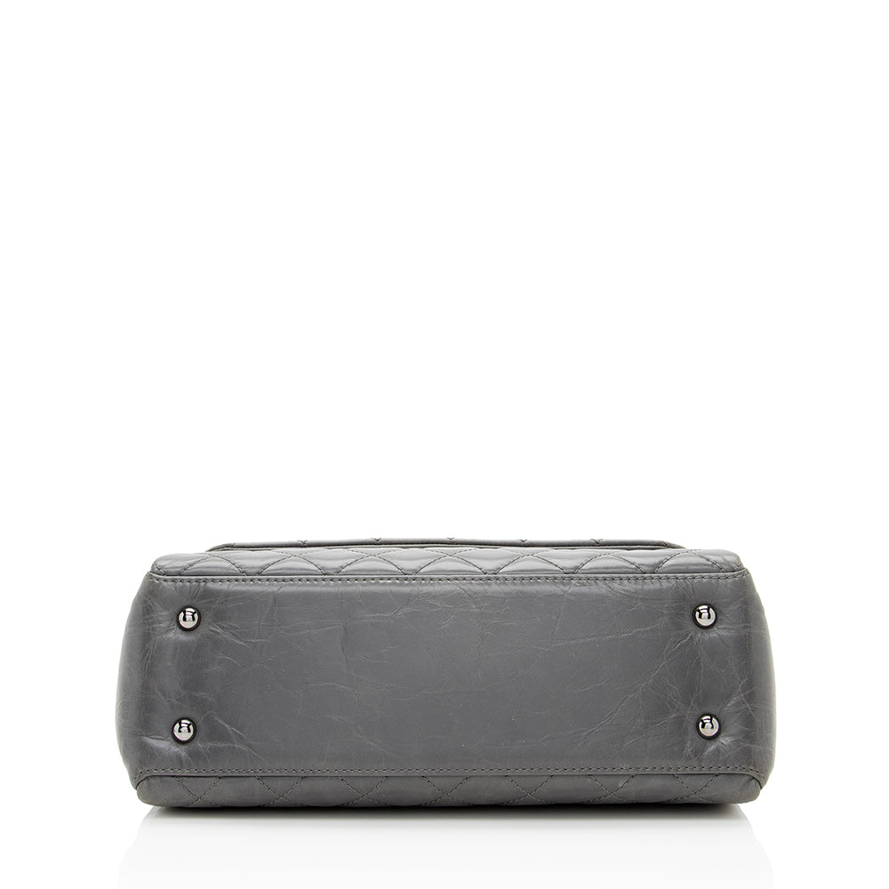 Chanel Glazed Calfskin Accordion Flap Bag (SHF-19847)