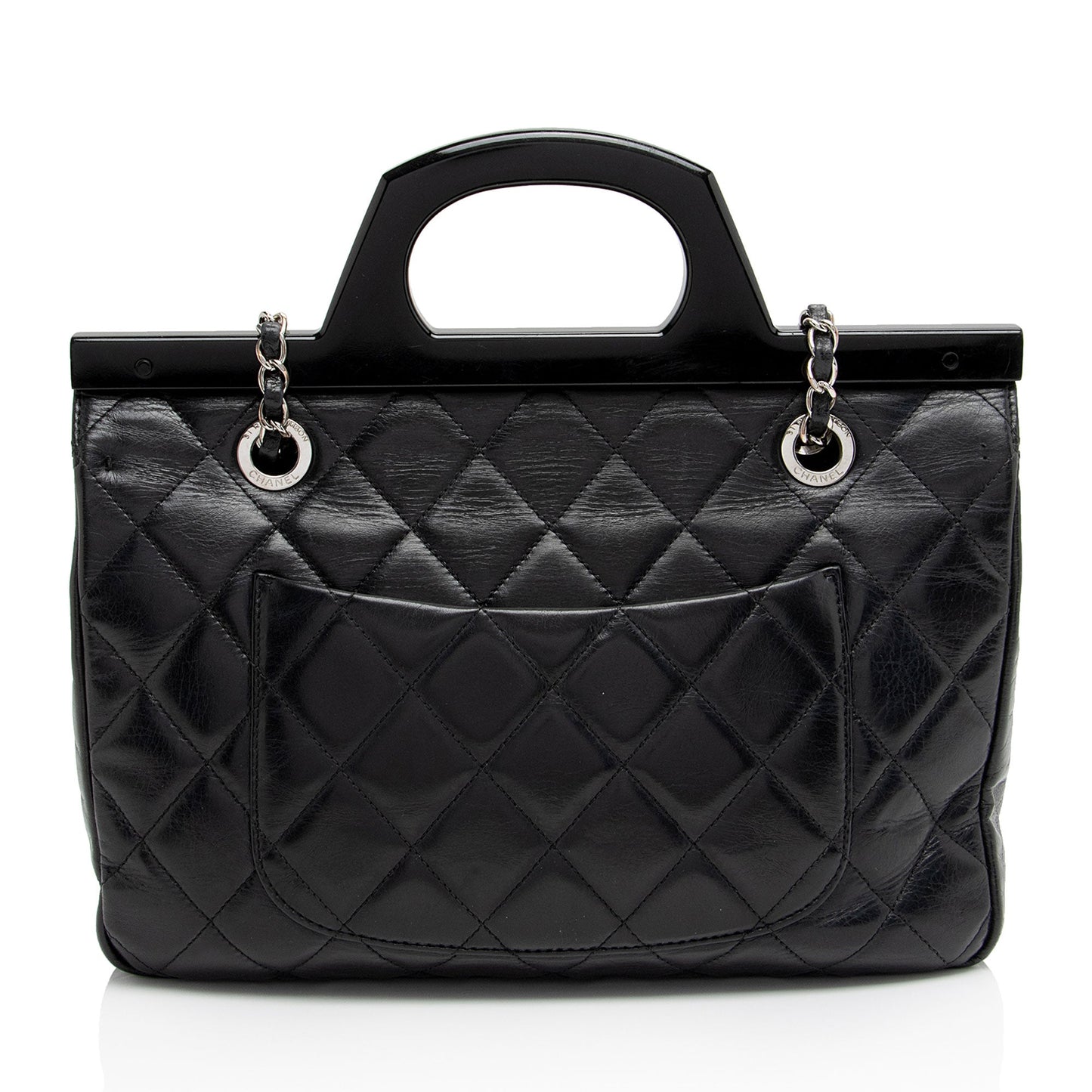 Chanel Glazed Calfskin CC Delivery Small Shopping Tote (SHF-AR0t7R)