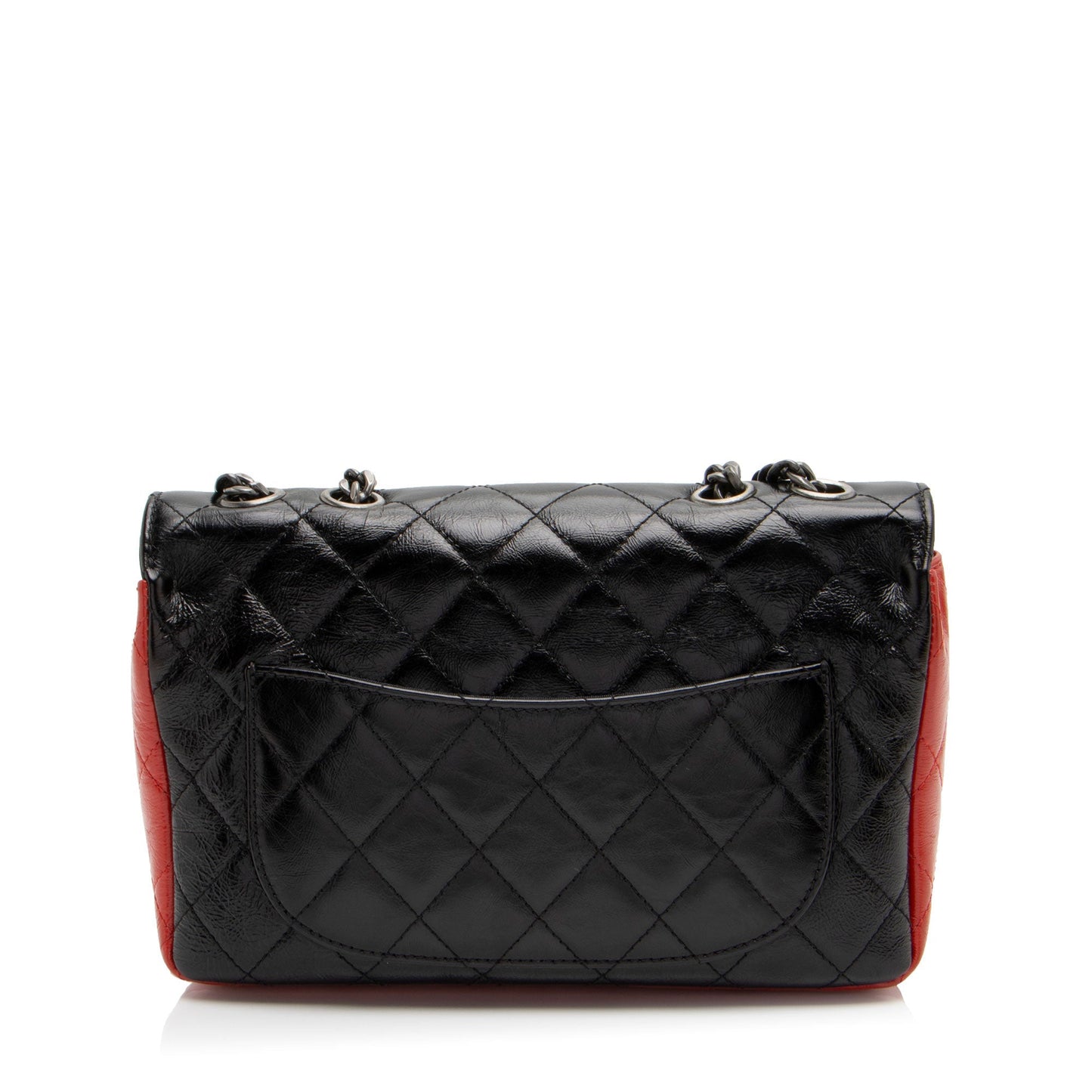 Chanel Glazed Calfskin CC Plate Medium Flap Bag