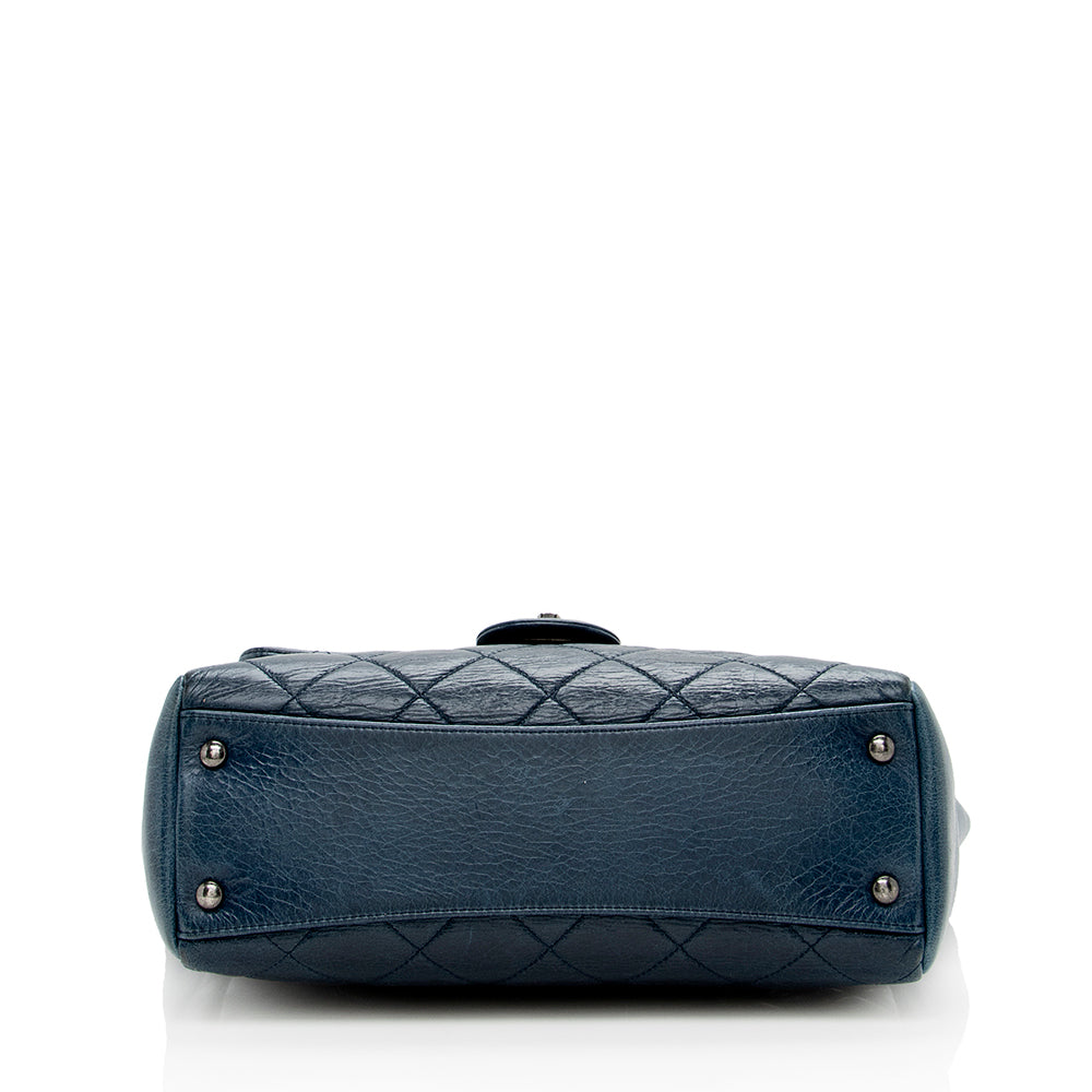 Chanel Glazed Calfskin Duo Color Small Tote (SHF-14944)