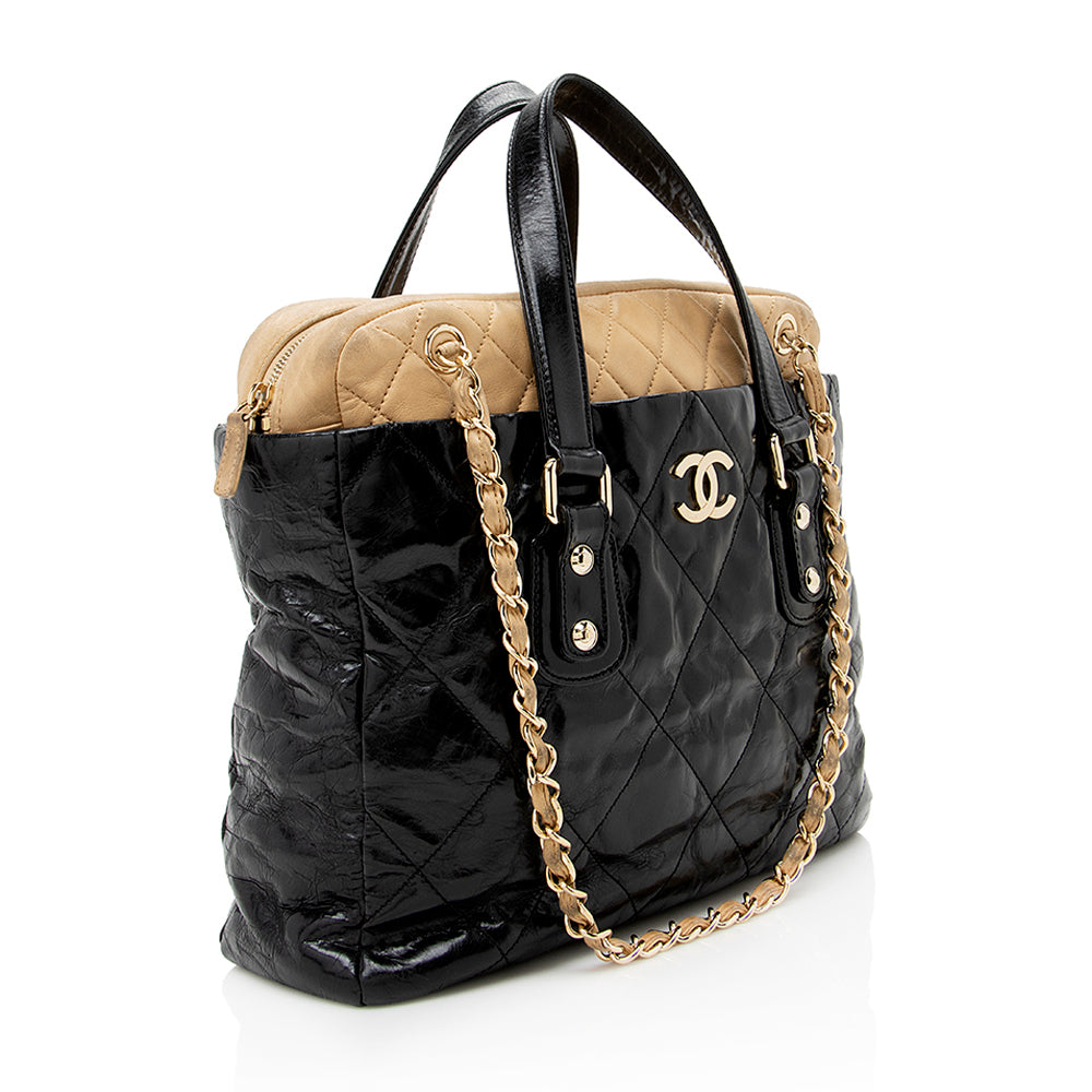Chanel Glazed Calfskin Portobello Large Tote - FINAL SALE (SHF-16186)