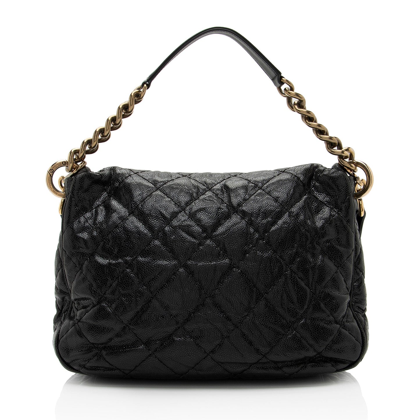 Chanel Glazed Caviar Coco Pleats Messenger Bag (SHF-KGhO50)